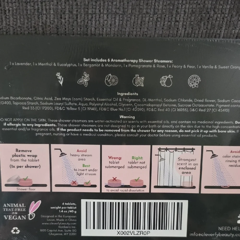 Shower Steamers By Cleverfy, Set Of 2, Each Has 6 Aromatherapy Bombs, New. - Picture 7 of 10